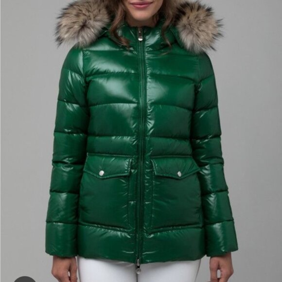 VINTAGE ** Duck down jacket womens Authentic Shiny - Pyrenex - Picture 1 of 11